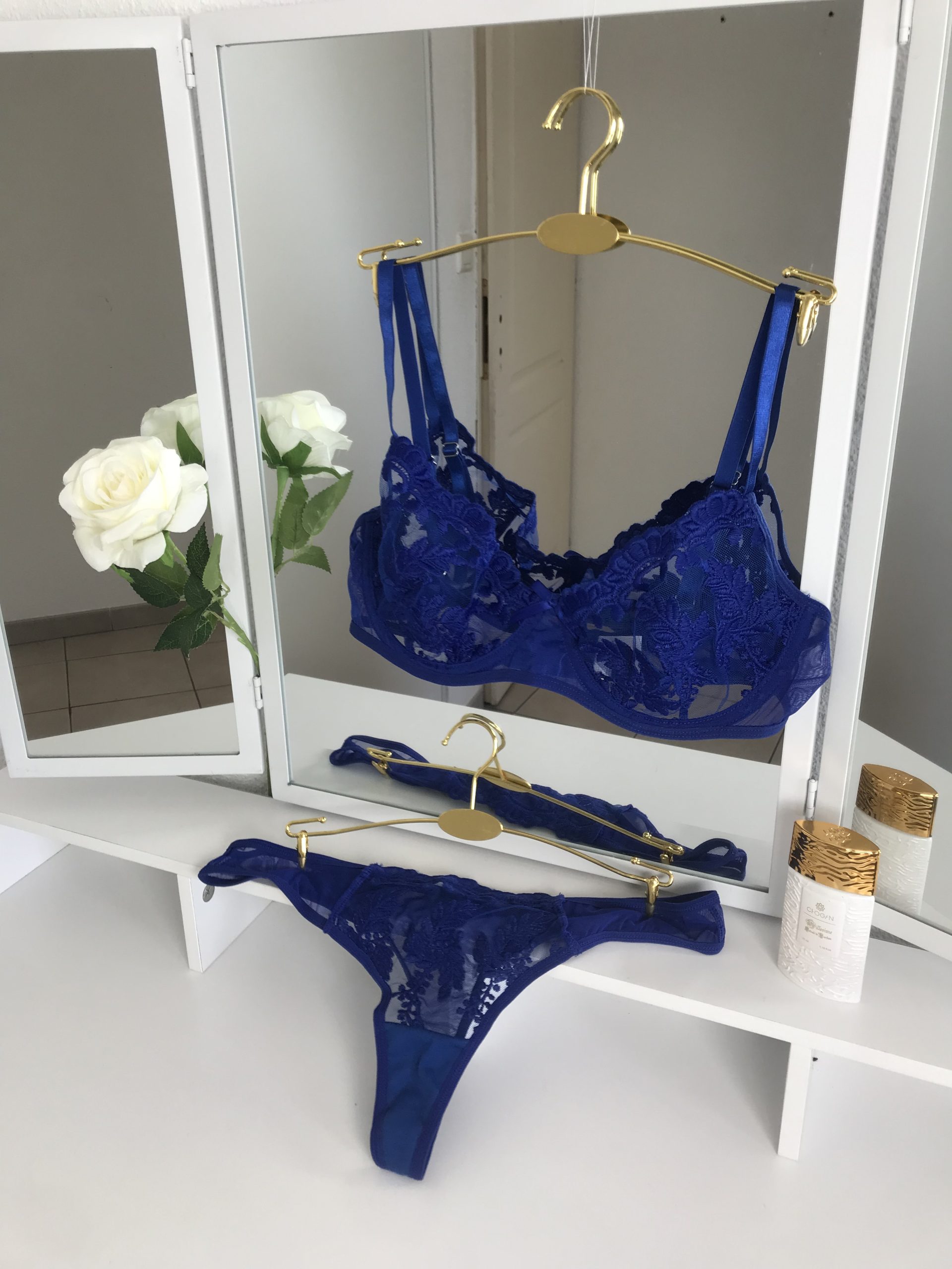 Ensemble Soutien-gorge & Tanga - Bleu Électrique