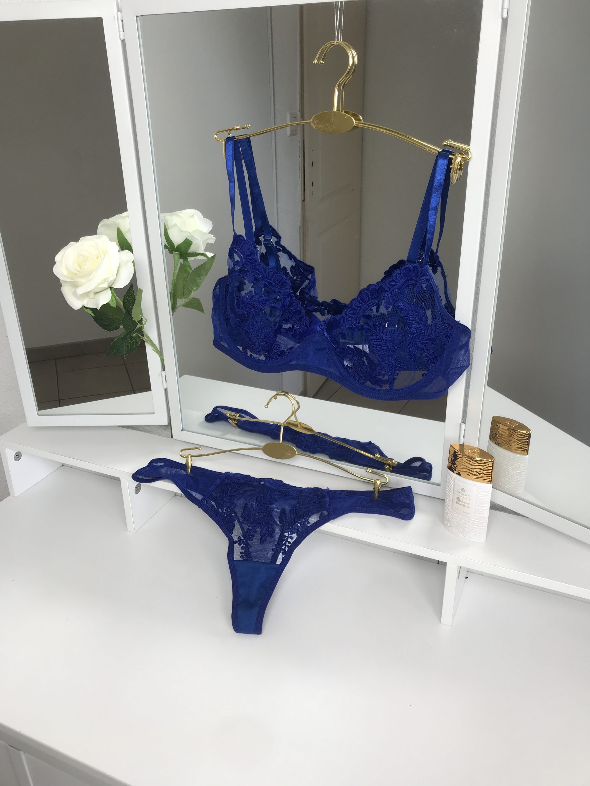Ensemble Soutien-gorge & Tanga - Bleu Électrique – Image 2