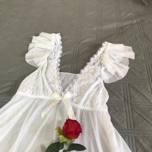 nuisette blanche lingerie féminine femme musulmane mariée